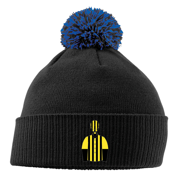 Khk Racing Ltd Embroidered Pom Pom Snowstar Beanie