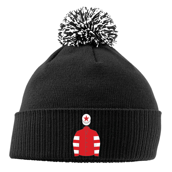 Roaringwater Syndicate Embroidered Pom Pom Snowstar Beanie