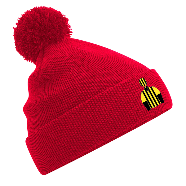 Khk Racing Ltd Embroidered Pom Pom Beanie